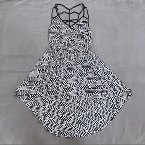 Double Zero Chiffon High-low Bluecomb Dress